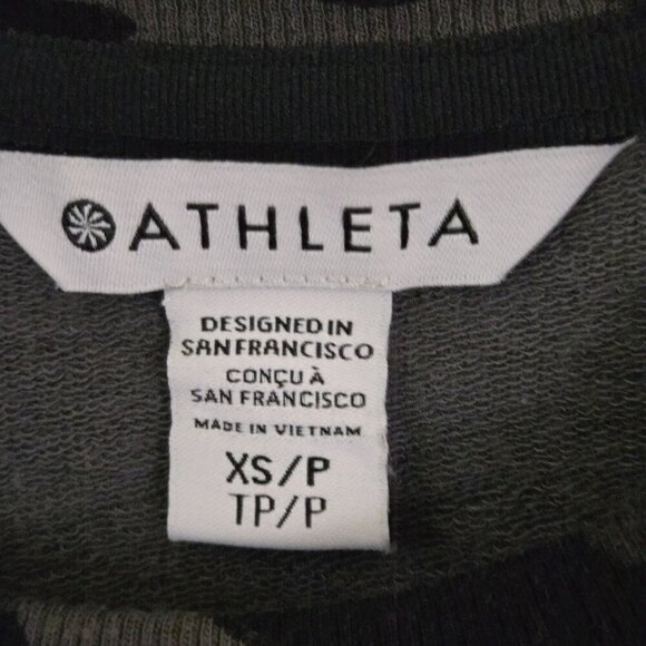 Athleta Balance Printed Dress Black Luxe Camo Pockets Crewneck Size XS - Picture 13 of 14